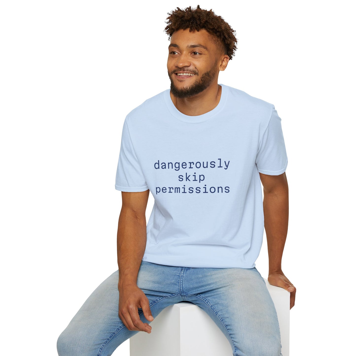 Dangerously Skip Permissions T-Shirt — AI Statement Graphic Tee