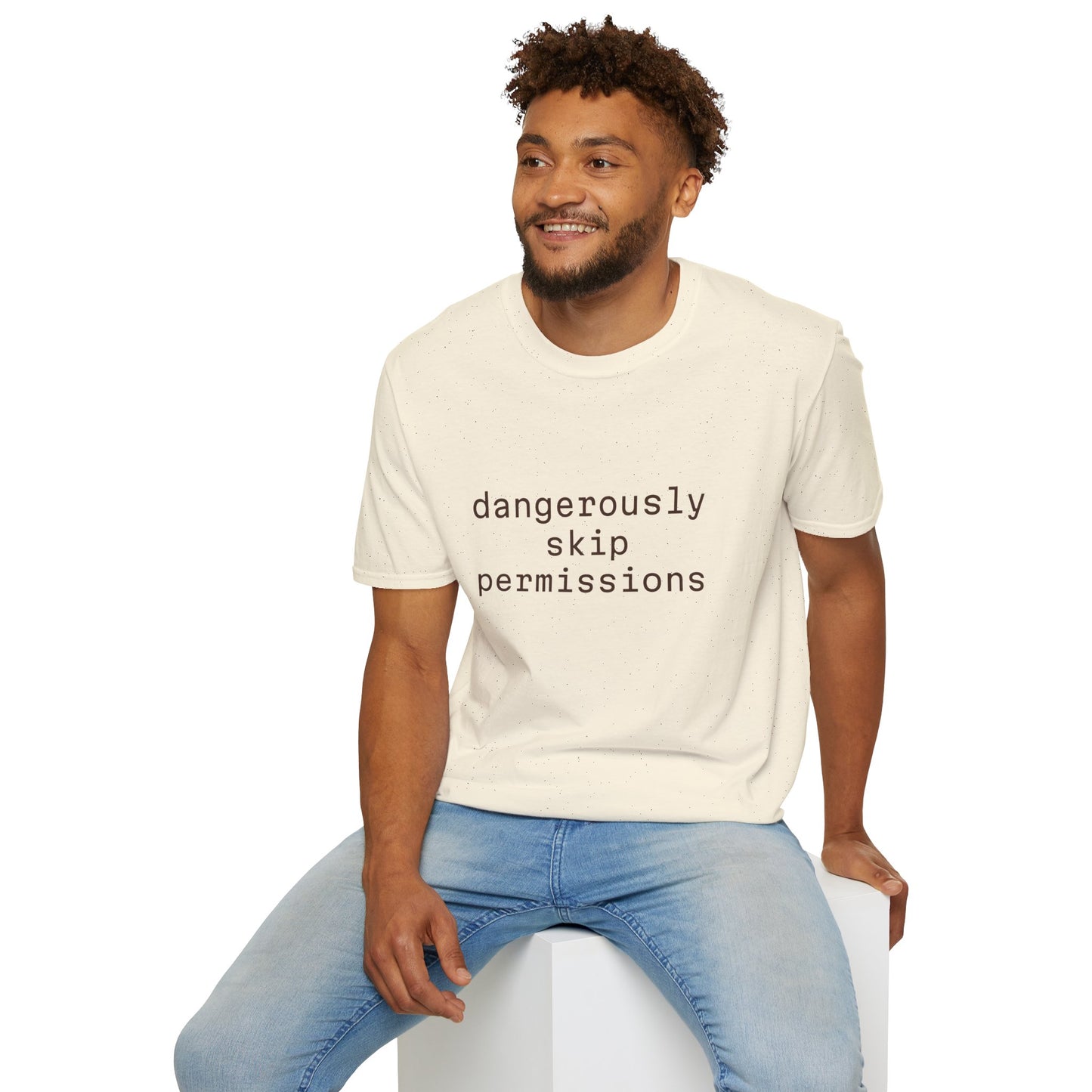 Dangerously Skip Permissions T-Shirt — AI Statement Graphic Tee
