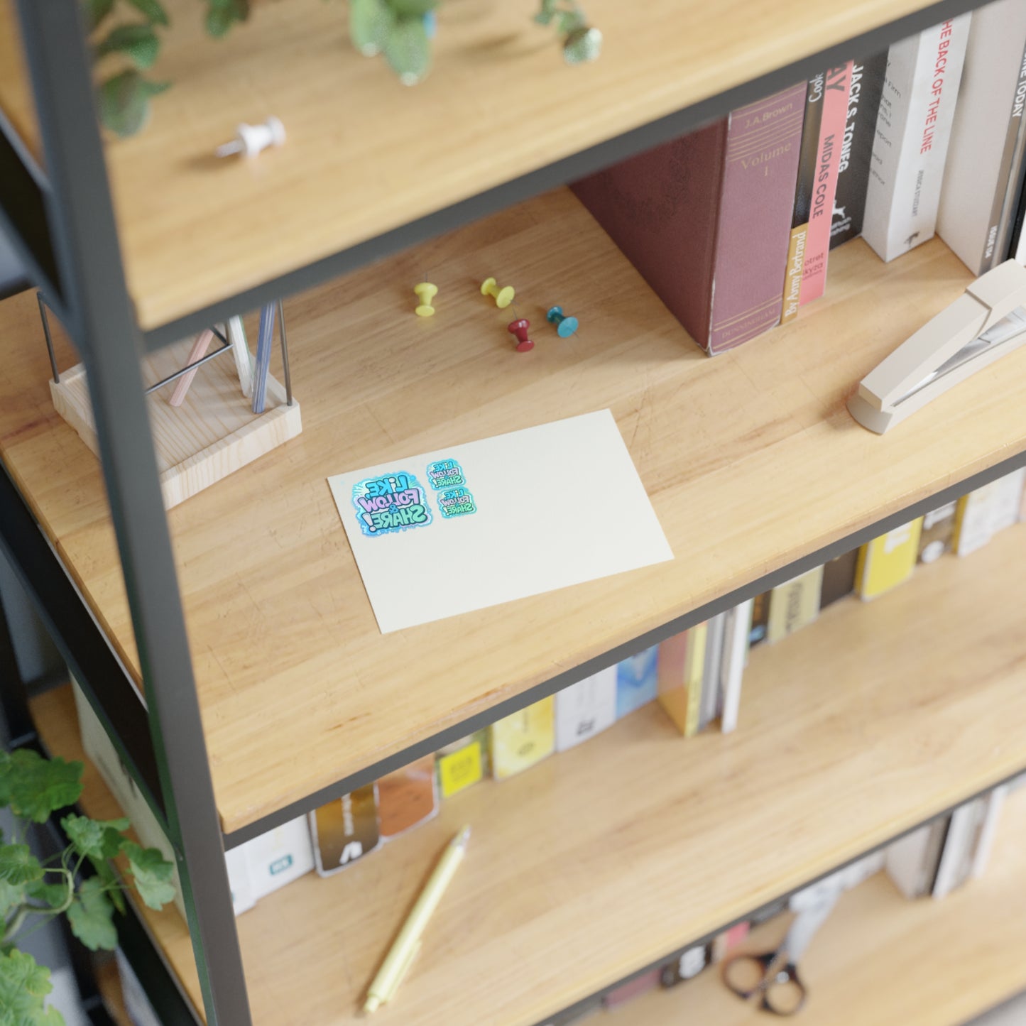 Reversed Like Follow & Share! 3 Stickers — Colorful Decal Perfect for TikTok, YouTube, Twitch and more