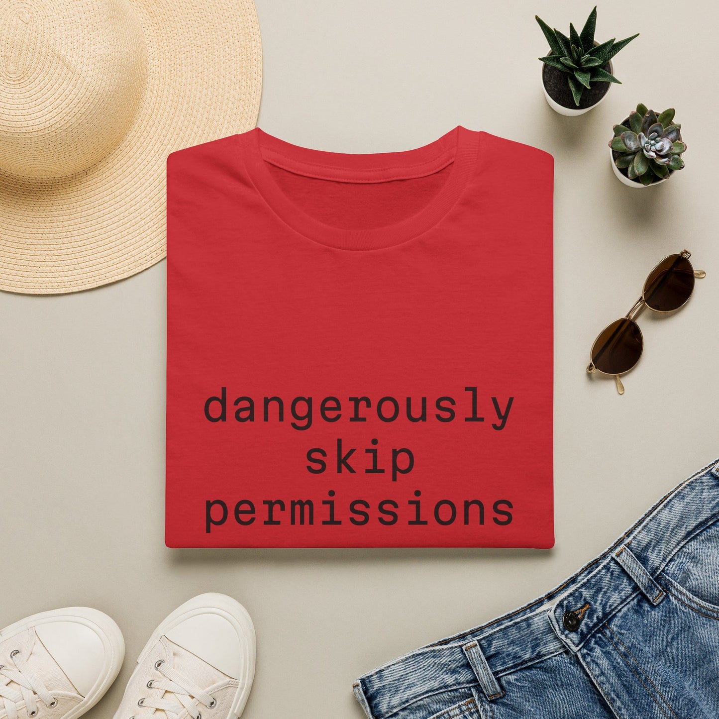 Dangerously Skip Permissions T-Shirt — AI Statement Graphic Tee