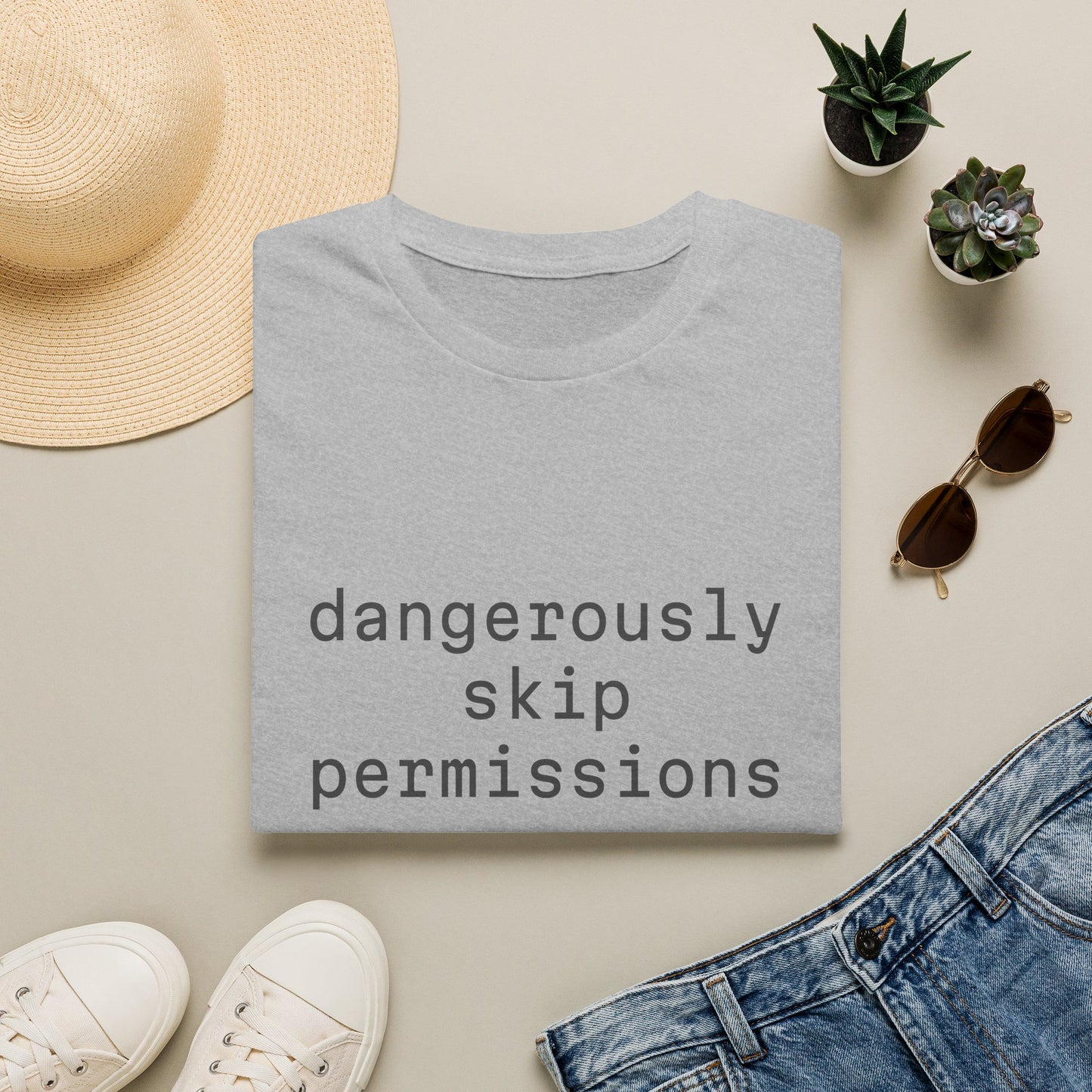 Dangerously Skip Permissions T-Shirt — AI Statement Graphic Tee