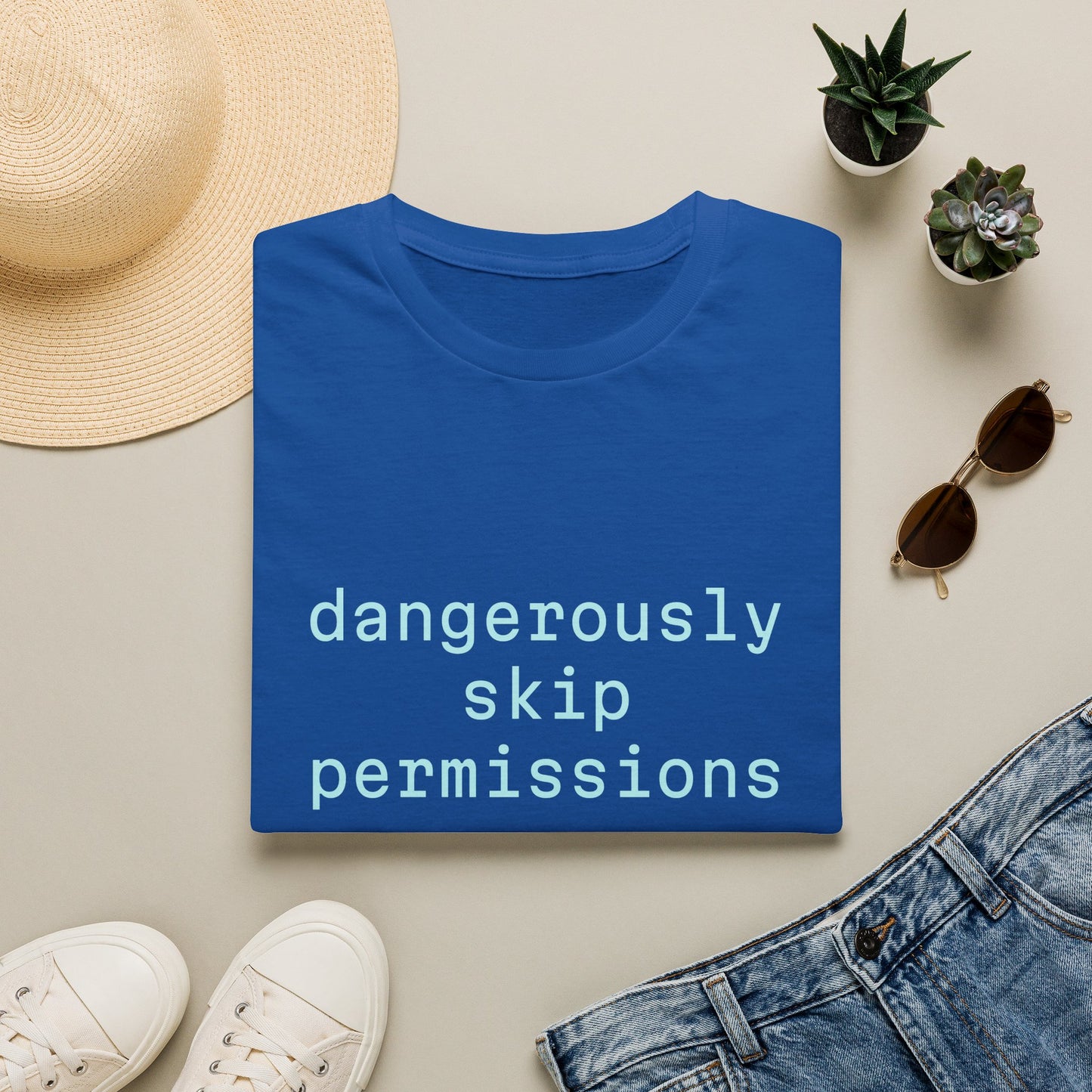 Dangerously Skip Permissions T-Shirt — AI Statement Graphic Tee