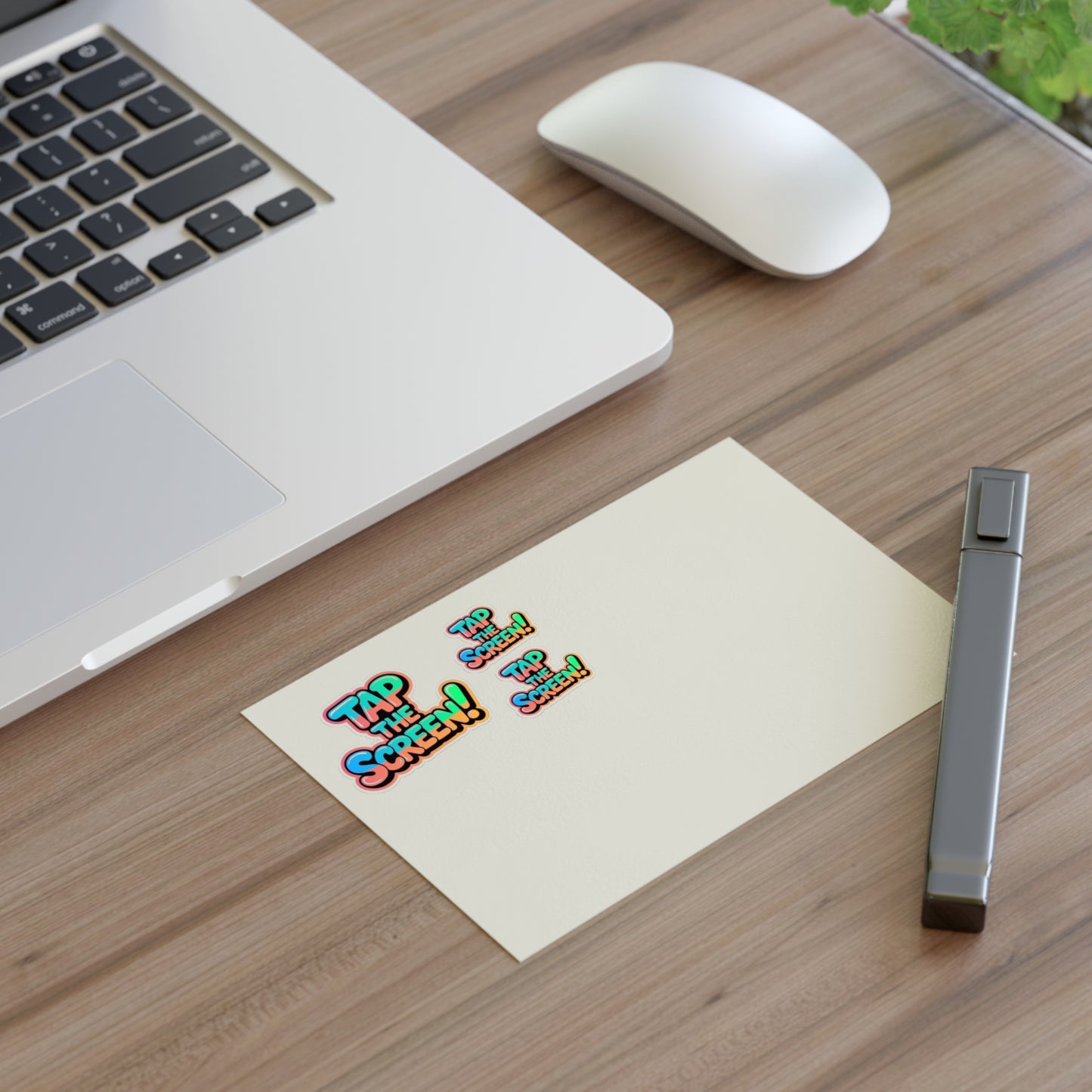 Tap the Screen! Sticker Sheet — 3 Colorful Decals Perfect for TikTok, Twitch, YouTube and more