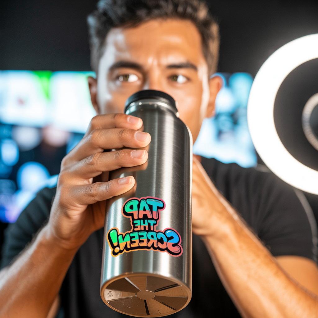 Reversed Tap the Screen! Sticker Sheet — 3 Colorful Decals Perfect for TikTok, Twitch, YouTube and more