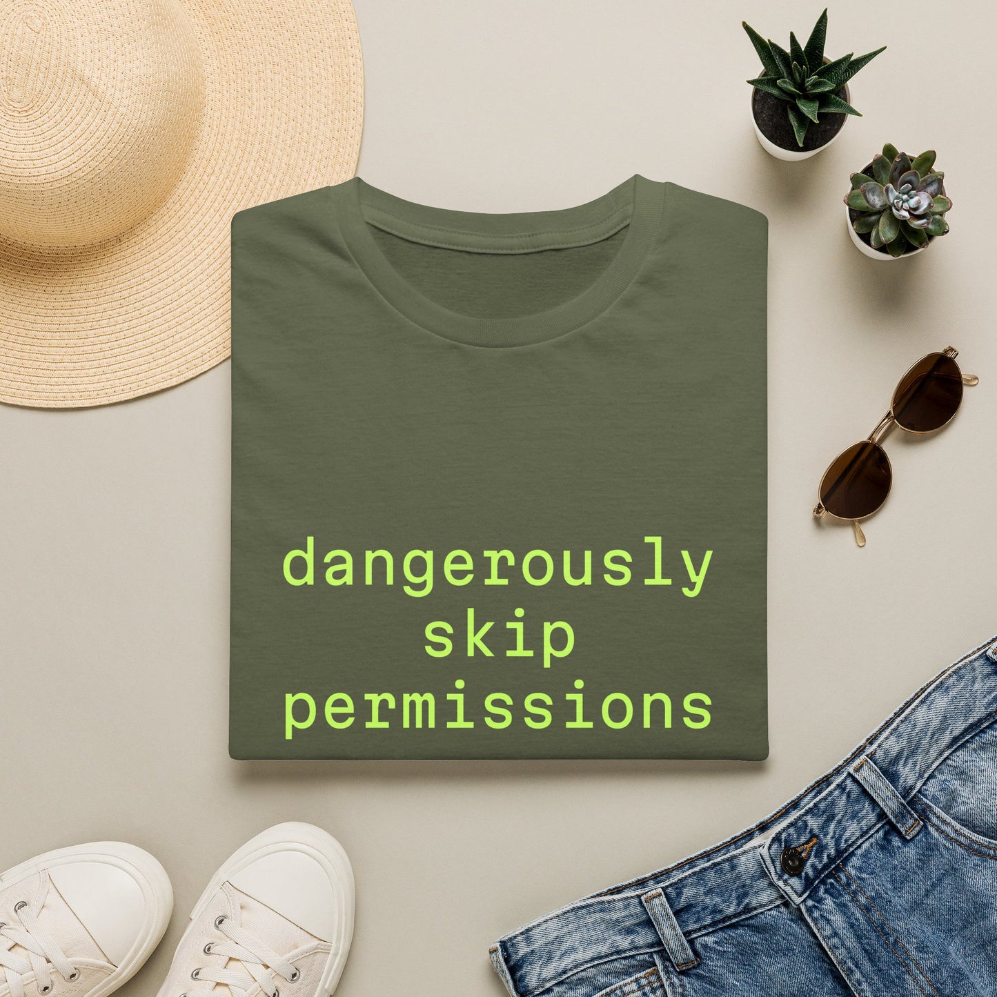 Dangerously Skip Permissions T-Shirt — AI Statement Graphic Tee