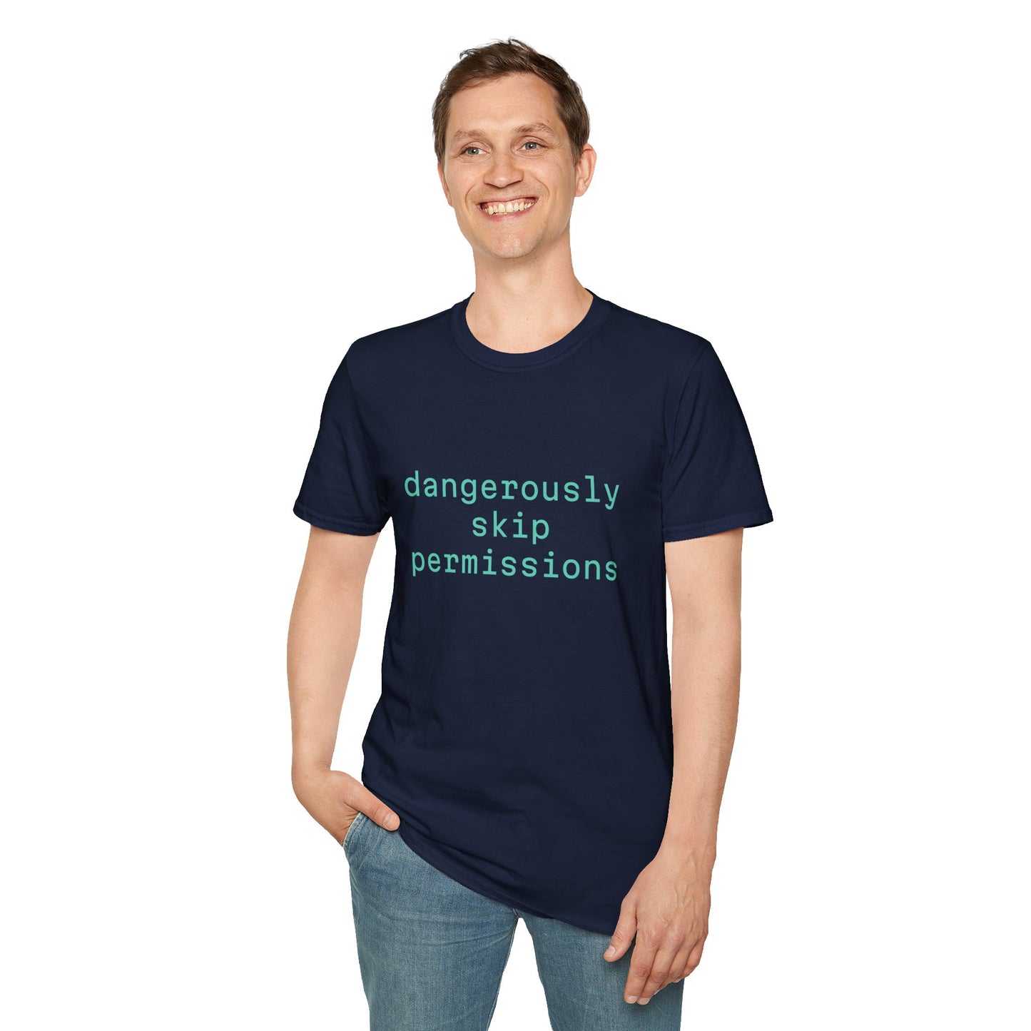 Dangerously Skip Permissions T-Shirt — AI Statement Graphic Tee