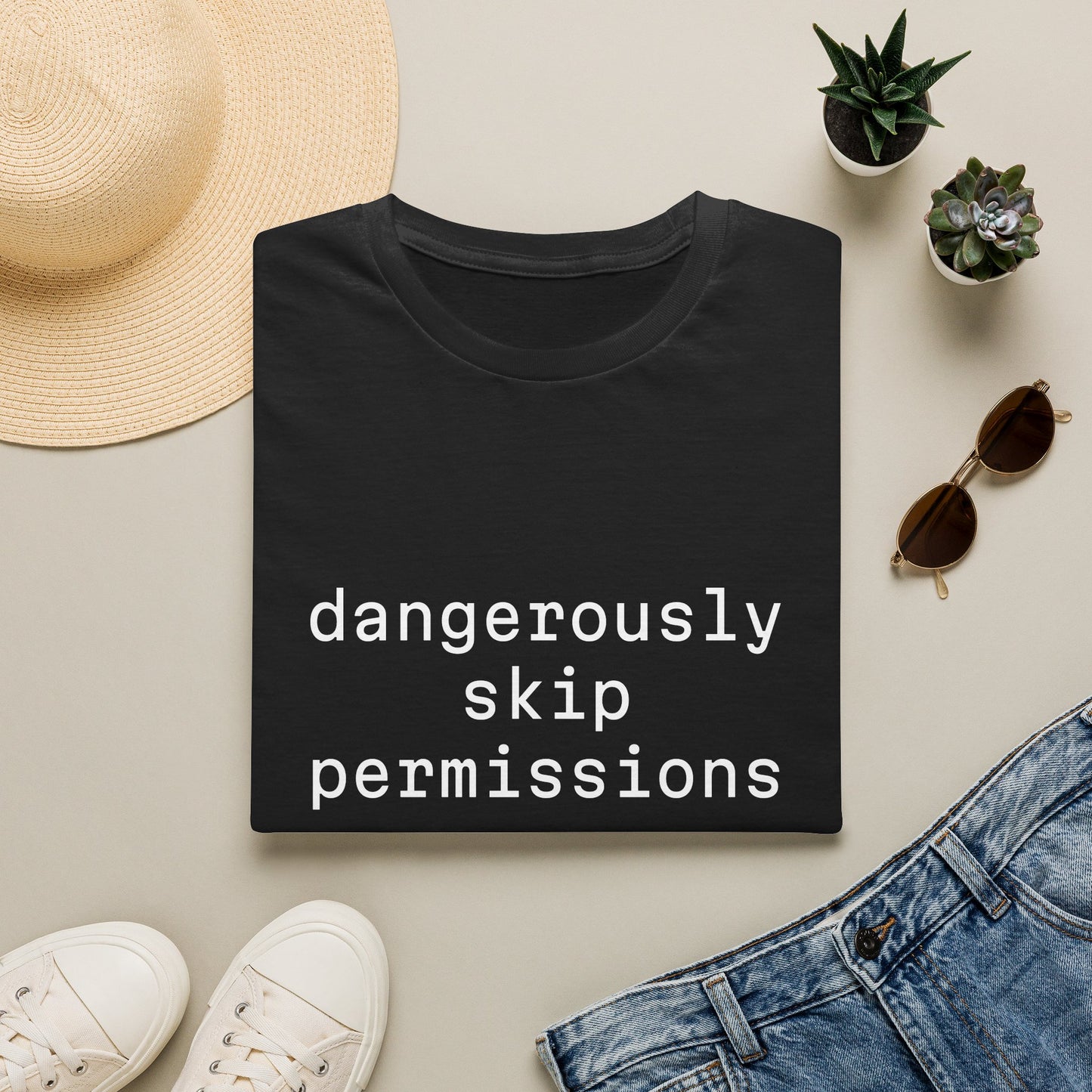 Dangerously Skip Permissions T-Shirt — AI Statement Graphic Tee