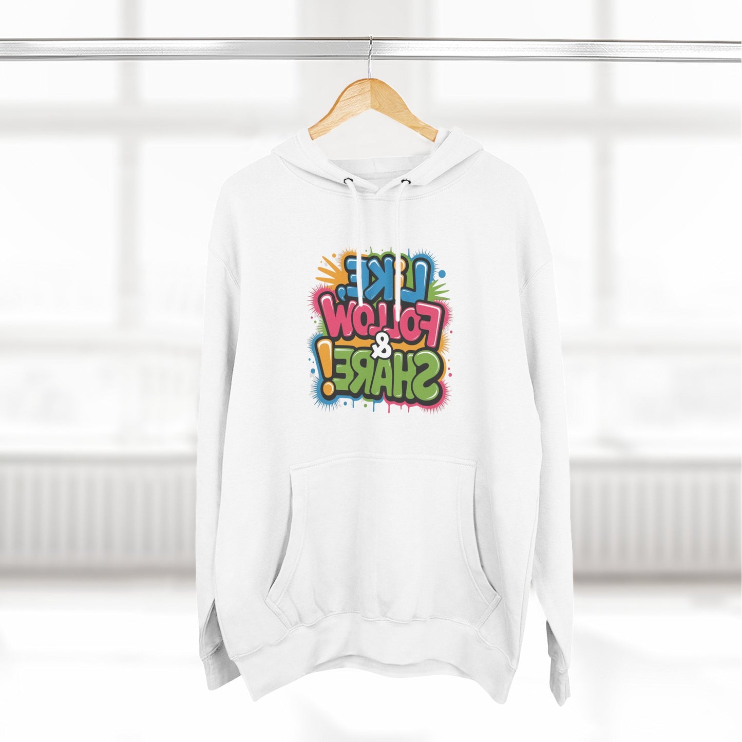 Like Follow & Share! Graphic Hoodie - Perfect for TikTok, YouTube, Twitch or wherever you go live