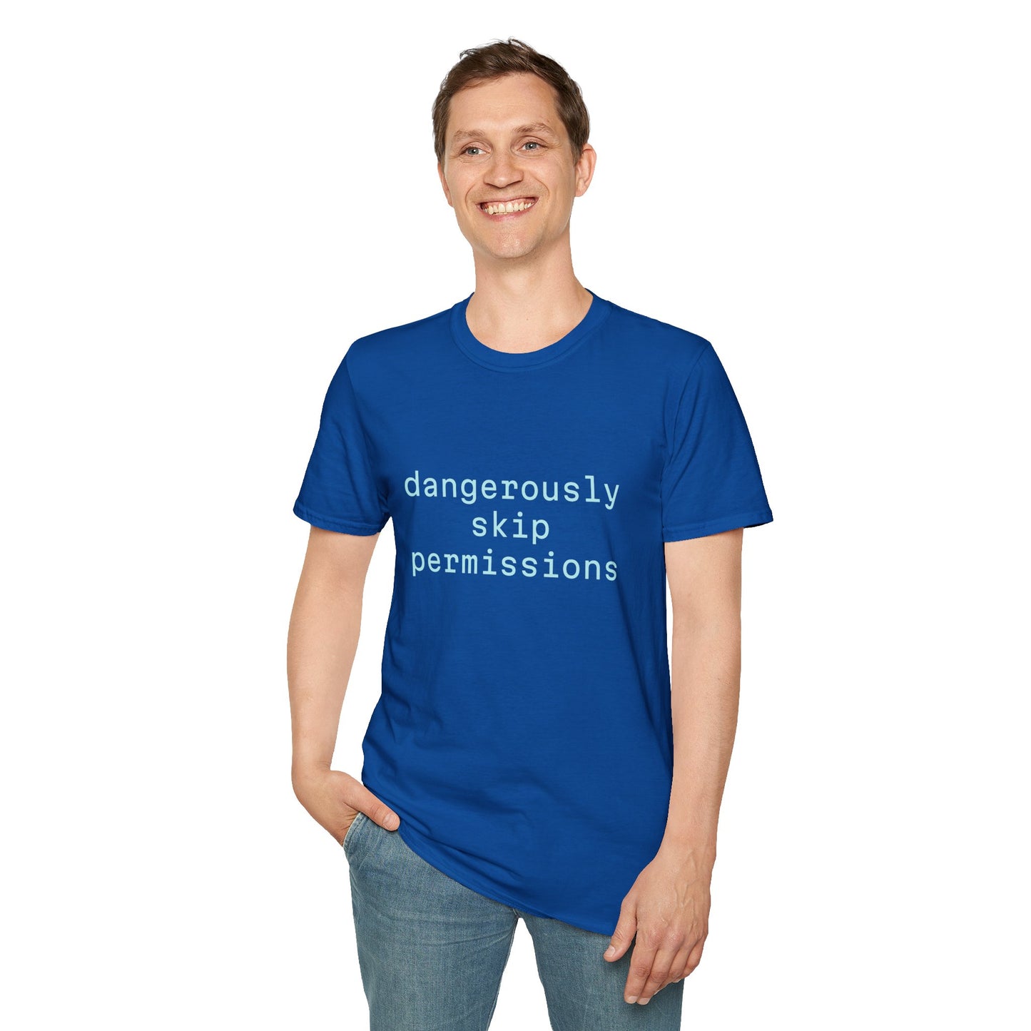 Dangerously Skip Permissions T-Shirt — AI Statement Graphic Tee