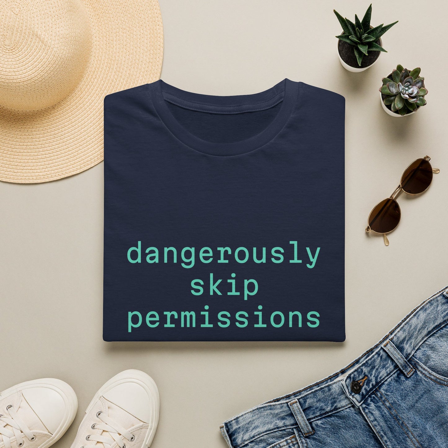 Dangerously Skip Permissions T-Shirt — AI Statement Graphic Tee