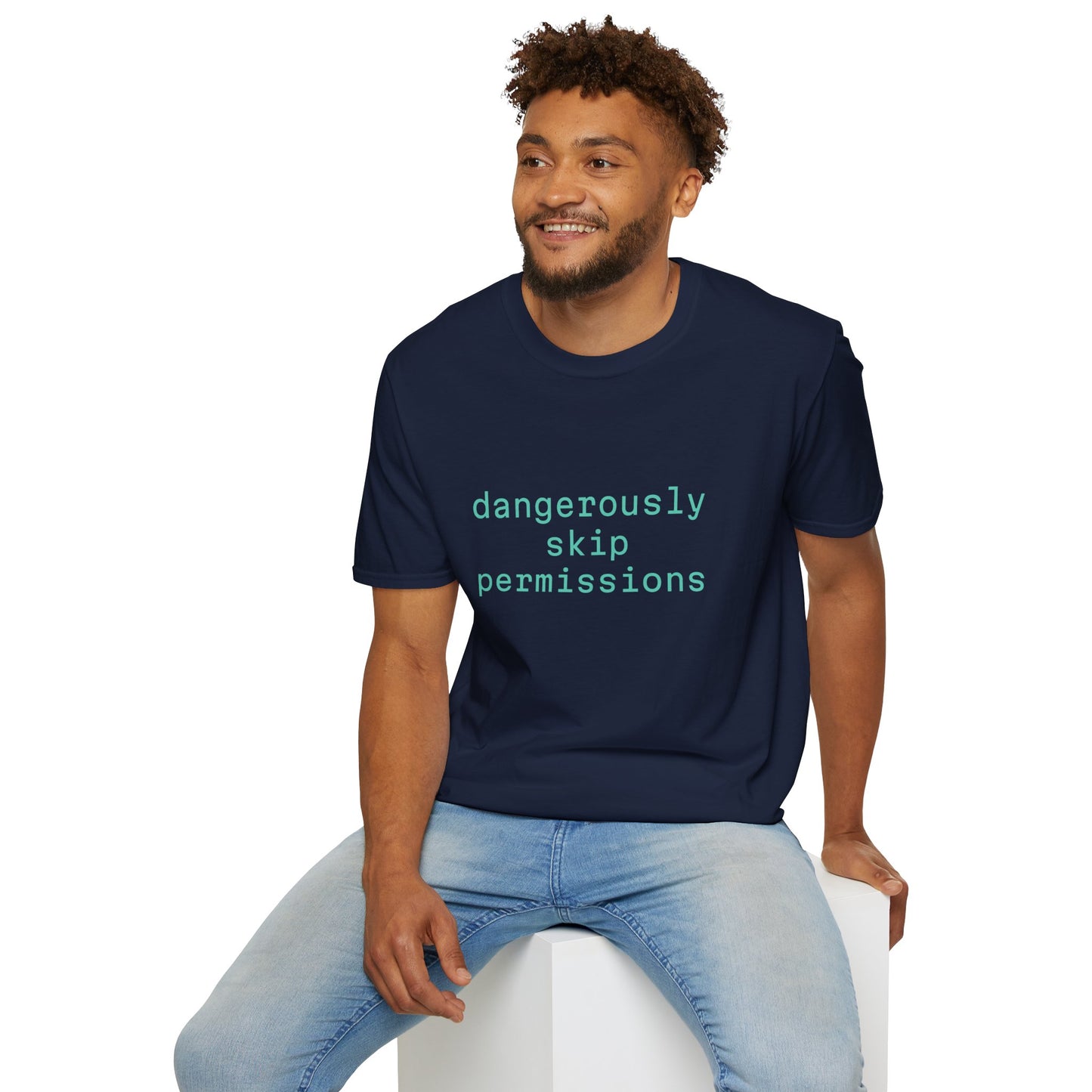 Dangerously Skip Permissions T-Shirt — AI Statement Graphic Tee