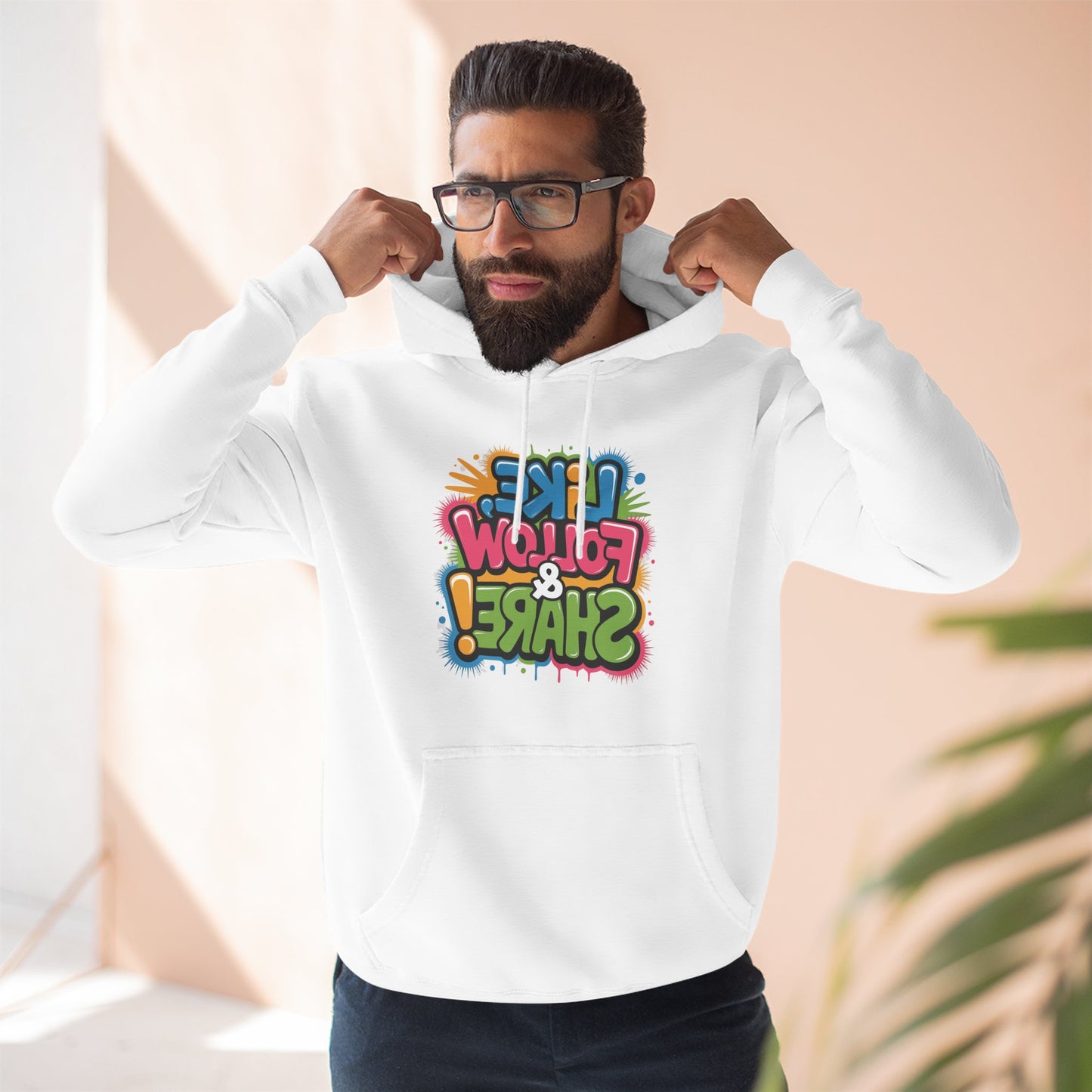Like Follow & Share! Graphic Hoodie - Perfect for TikTok, YouTube, Twitch or wherever you go live